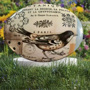 Vintage Kimberly Poloson Ceramic Oval Trinket Box (Dish & Lid).